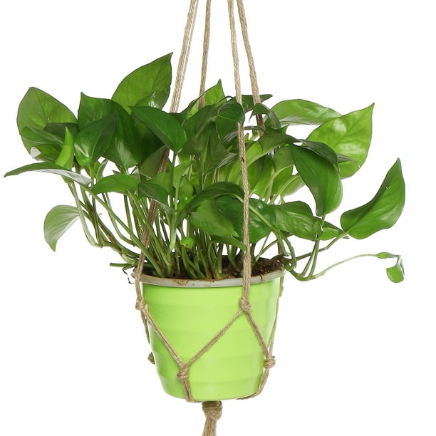 4 Pack Garden Plant Hanger Macrame Hanging Planter Basket Rope Pot Holder Decor